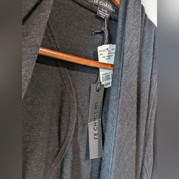 Le Château Asymmetrical Dark Grey/Black Cardigan - Picture 5 of 8